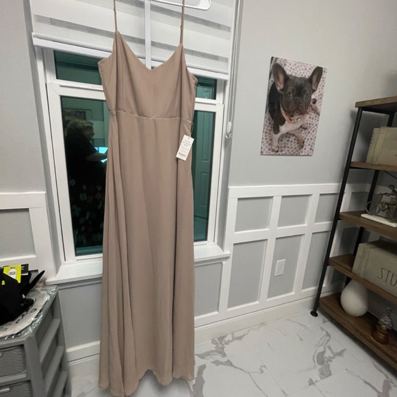 NWT SHOW ME YOUR MUMU Faith Maxi Dress L Dune - Picture 5 of 7
